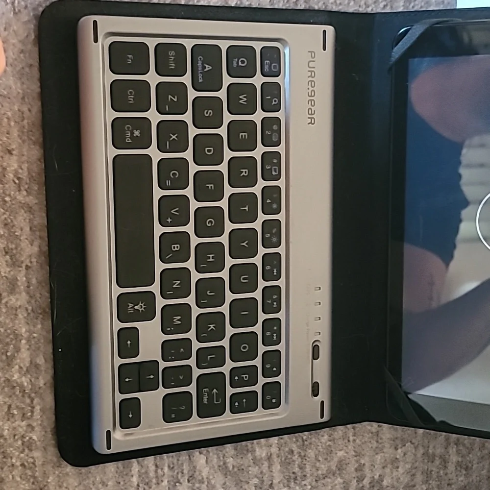 Samsung Tab A with Black and Silver Design